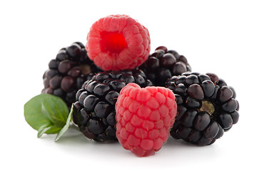 Image showing Raspberry with blackberry 