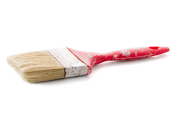 Image showing Red used paint brush