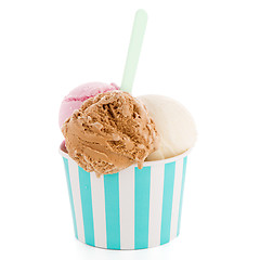 Image showing Ice cream scoop in paper cup