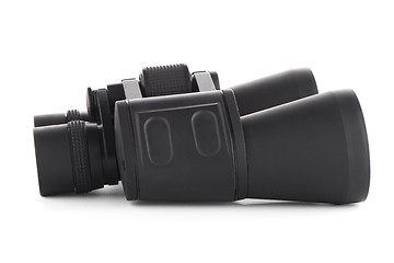 Image showing Black binoculars isolated