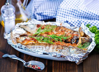 Image showing baked fish