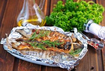 Image showing baked fish