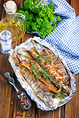 Image showing baked fish