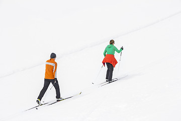 Image showing Cross-country skiing langlauf