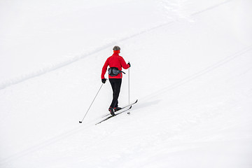 Image showing Cross-country skiing langlauf