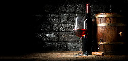 Image showing Old red wine
