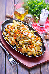 Image showing fried vegetables with meat 