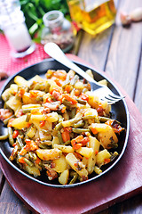 Image showing fried vegetables with meat 