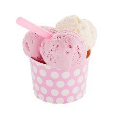 Image showing Ice cream scoop in paper cup