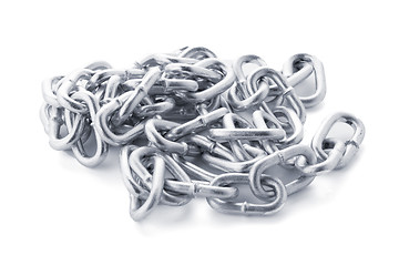 Image showing Closeup on silver chain 