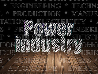 Image showing Industry concept: Power Industry in grunge dark room