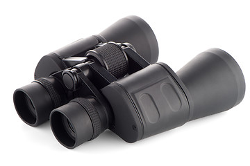 Image showing Black binoculars isolated