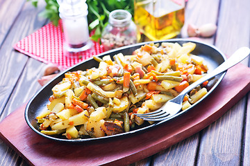 Image showing fried vegetables with meat 