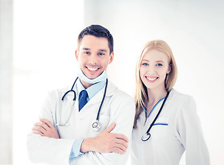 Image showing two young attractive doctors