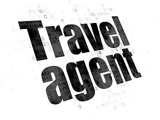 Image showing Vacation concept: Travel Agent on Digital background