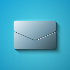 Image showing Finance concept: flat metallic Email icon, vector