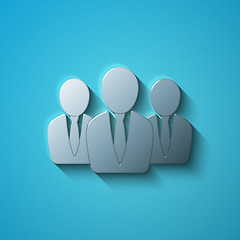 Image showing Business concept: flat metallic Business People icon, vector