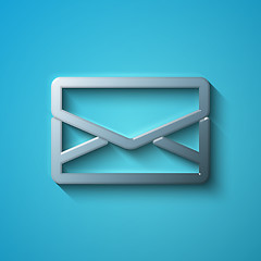 Image showing Finance concept: flat metallic Email icon, vector