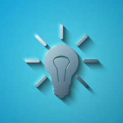 Image showing Business concept: flat metallic Light Bulb icon, vector