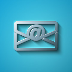 Image showing Finance concept: flat metallic Email icon, vector