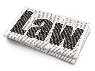 Image showing Law concept: Law on Newspaper background