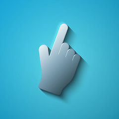 Image showing Social media concept: flat metallic Mouse Cursor icon, vector