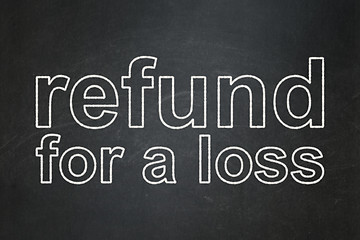 Image showing Insurance concept: Refund For A Loss on chalkboard background