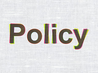 Image showing Insurance concept: Policy on fabric texture background