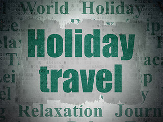 Image showing Vacation concept: Holiday Travel on Digital Paper background