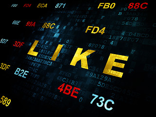 Image showing Social media concept: Like on Digital background