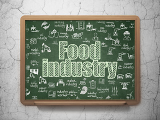 Image showing Industry concept: Food Industry on School Board background