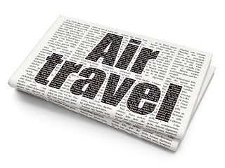 Image showing Tourism concept: Air Travel on Newspaper background