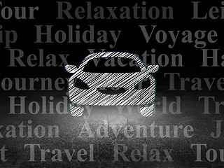 Image showing Vacation concept: Car in grunge dark room