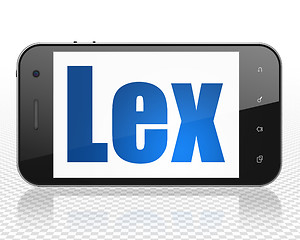 Image showing Law concept: Smartphone with Lex on display