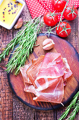 Image showing prosciutto on board