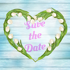 Image showing Tulip save the date card. EPS 10