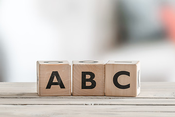 Image showing Cubes with alphabet letters