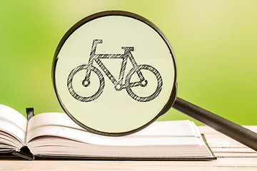 Image showing Bike search with a pencil drawing