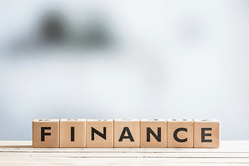 Image showing Finance sign on an office desk