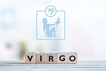 Image showing Virgo star sign on a table