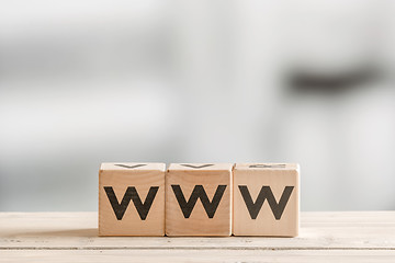 Image showing WWW on wooden blocks