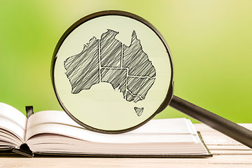 Image showing Australia information with a pencil drawing