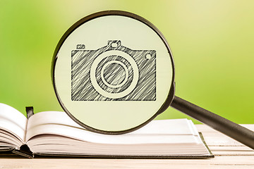 Image showing Photography search with a pencil drawing