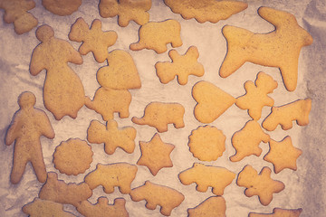 Image showing Christmas cookies on a sheet