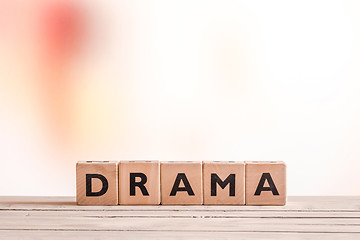 Image showing Drama sign on a table
