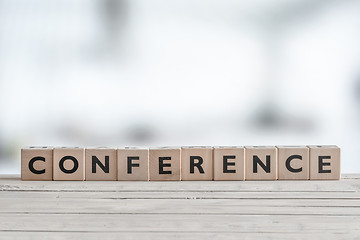 Image showing Conference sign in a bright office