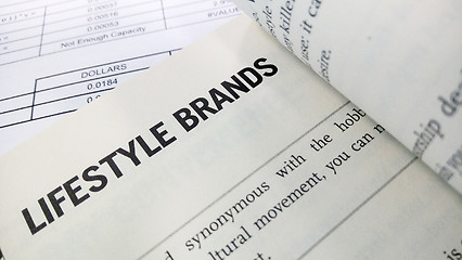Image showing Lifestyle brand word on the book