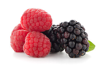 Image showing Raspberry with blackberry 