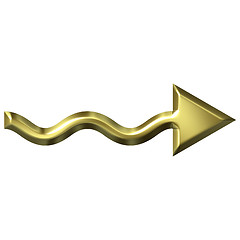 Image showing Golden Wavy Arrow