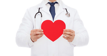 Image showing male doctor with red heart